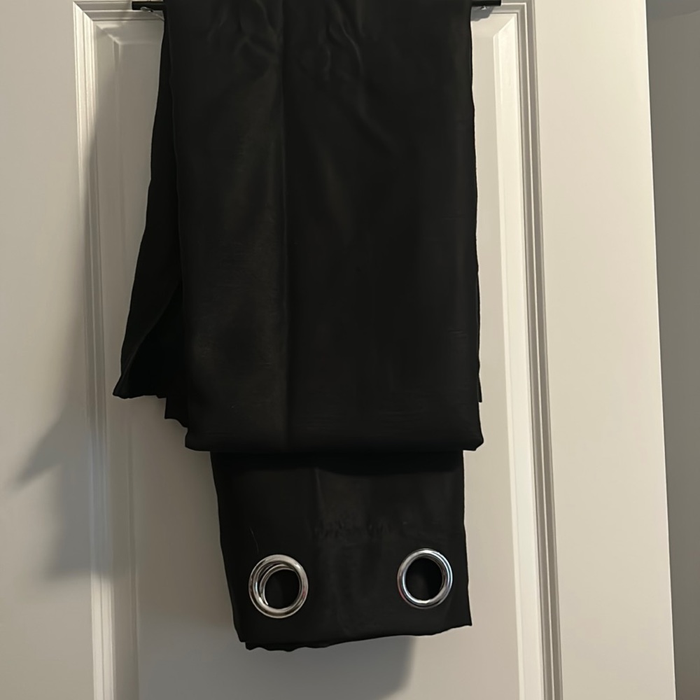 Black curtains